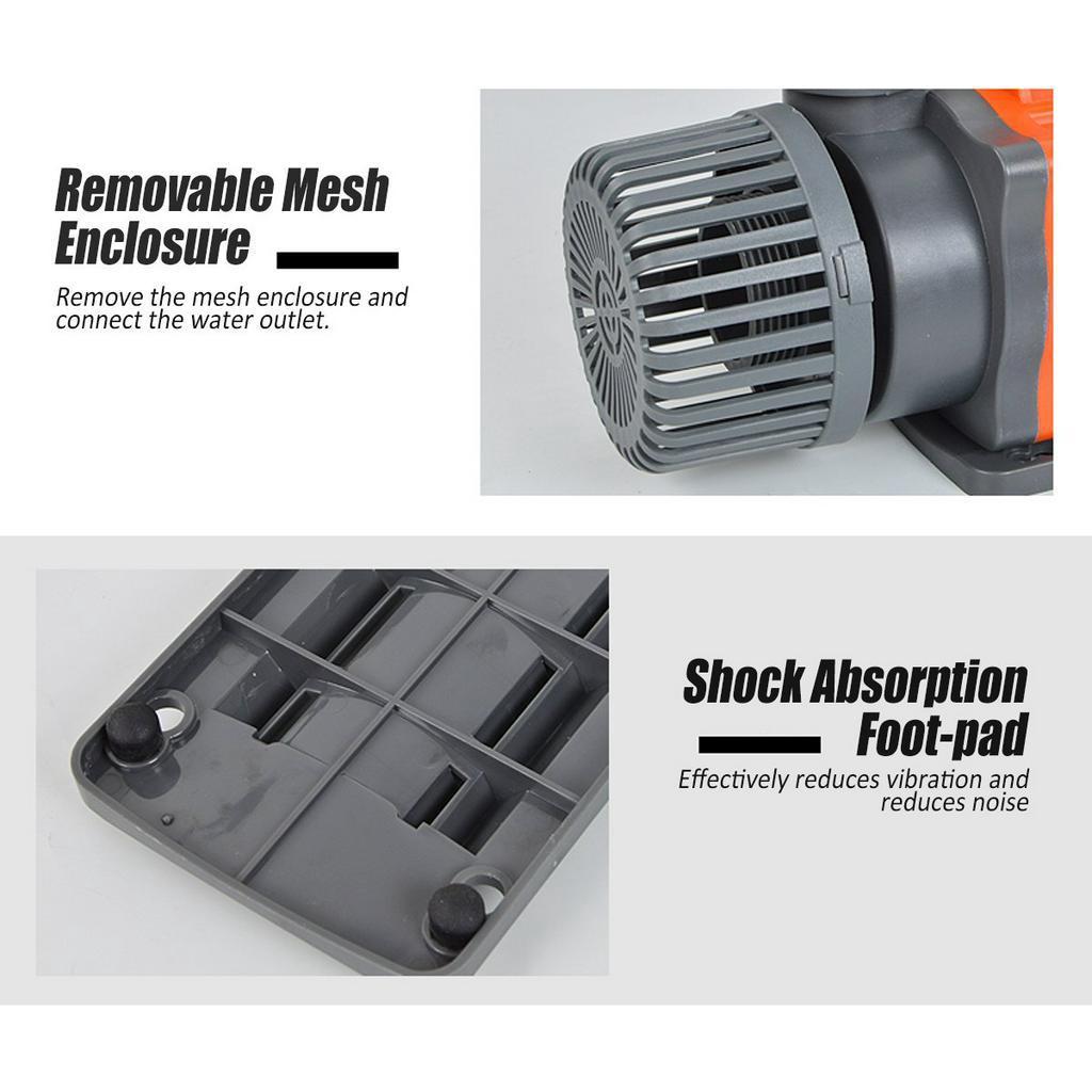 220V 50Hz Akwarium Zbiornik na Ryby Zdalnie Regulowana Pompa Powrotna Sumpa 9000-18000 L/H ABS