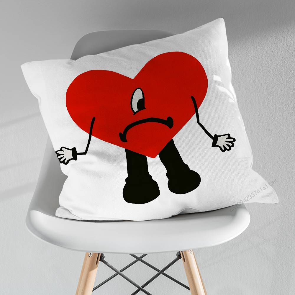 BBad Singer BBunny Throw Pillow Case Living Room Sofa Cushion Cover For Home Bedroom Decoration Protector