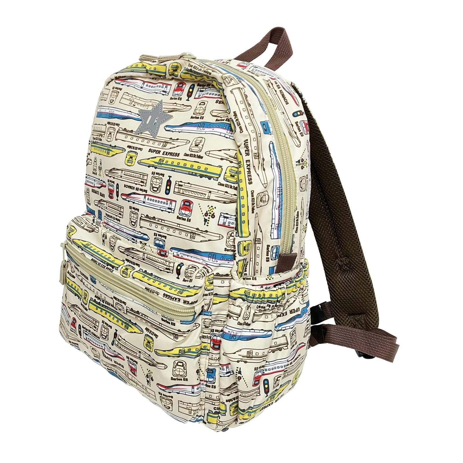 

Детский рюкзак Kiejun Shinkansen для мальчиков, дизайны Doctor Yellow, Komachi и Hayabusa, легкий, водоотталкивающий, дизайн поезда (02 Бежевый, Размер L)