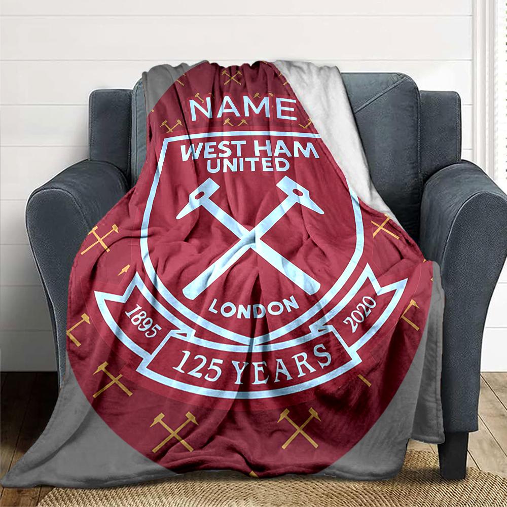 Custom Name Getafe FC Crest Blanket for Couch & Bed, Plush Cozy Fuzzy Blanket Super Soft & Warm Blankets for Fall and Winter. 0908249