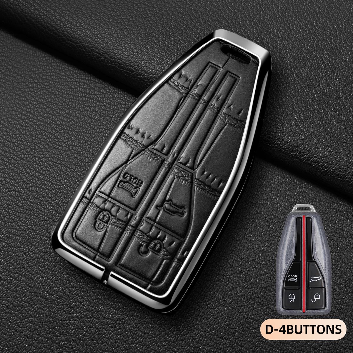Premium Crocodile Pattern Key Cover for Hongqi HS5, EHS9, HS7, and H72024 Models Crocodile pattern