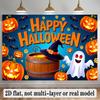 Party Backdrop Halloween Flat Banners Pumpkin Witch Winter Weddings Birthdays Celebration Photo Booth Front Door Decor