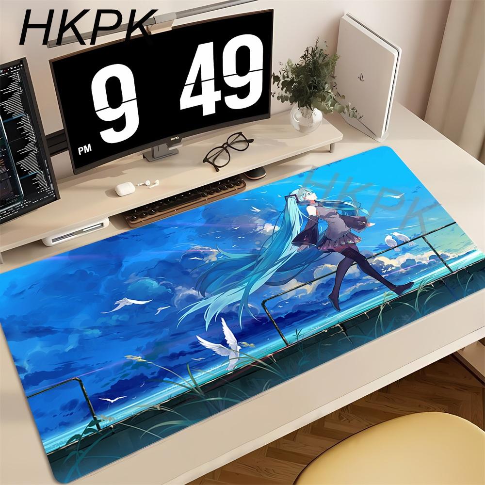 HHatsunes Miku Mouse Pad Desk Protector Mousepad Cartoon Anime Rubber Gaming Mausepad Keyboard Mats Gamer Kawaii Cute Deskmat