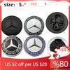 FJR5 1pcs 57mm Car Front Hood Emblem Badge Bonnet Car Accessories For Mercedes Benz W204 W205 W212 W213 W221 W177 W246 GLA GLC CLA