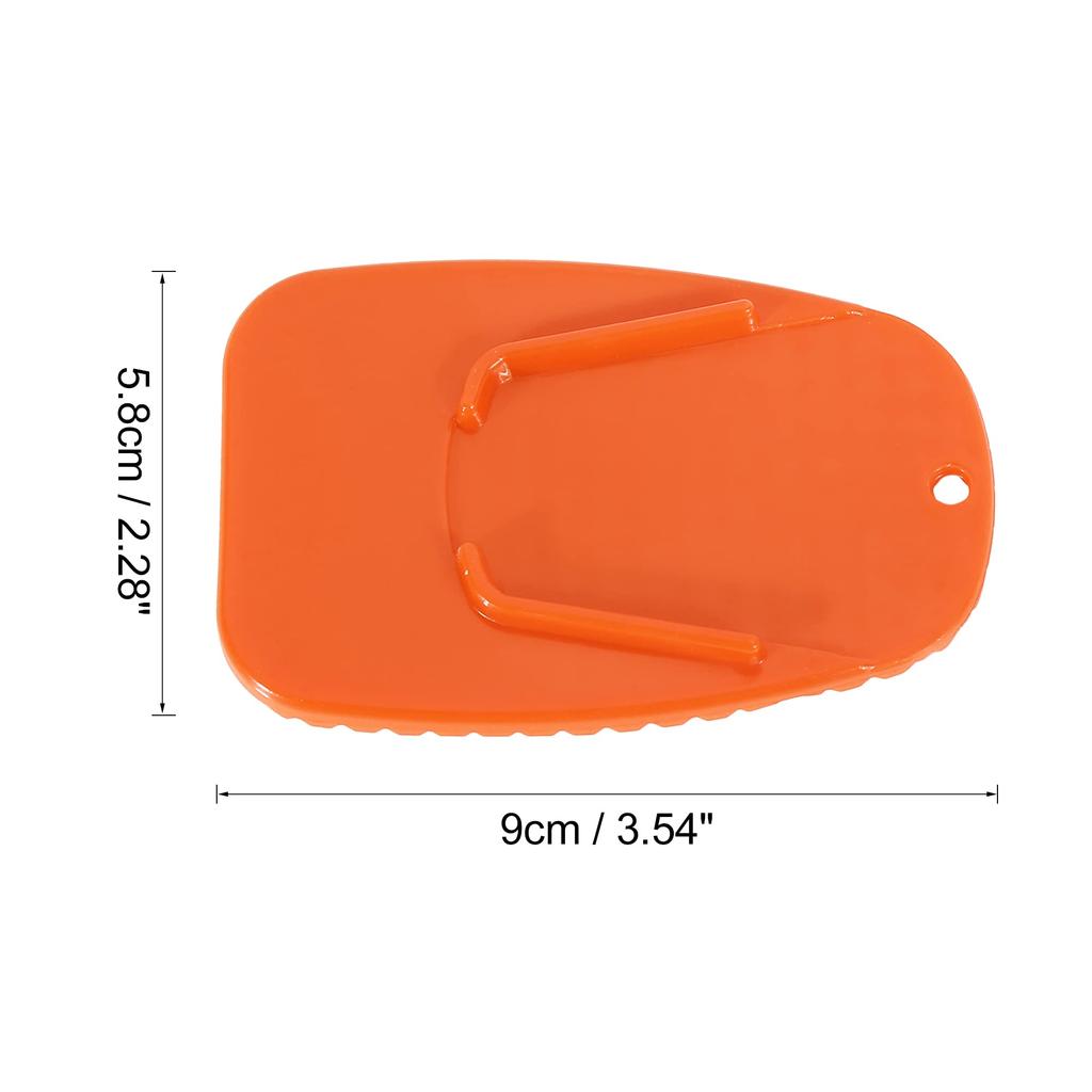 F FIERCE CYCLE Motorcycle Kickstand Pad Support Plate Pad Side Stand Extension Pad 4.5 X 4.3 Cm Orange