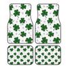 Shamrock St. Patrick's Day Print Car Floor Mats Waterproof Car Carpet Mat Set of 4pcs with Anti-Slip Backing Fit for SUV Trucks
