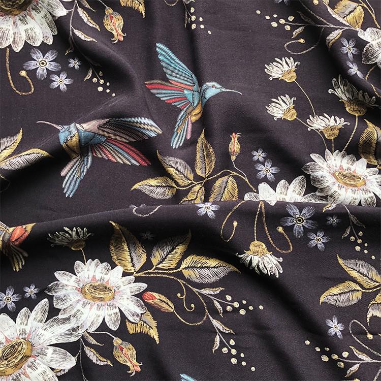 Spring/Summer Cotton Silk 3D Cool Print Dress Fabric