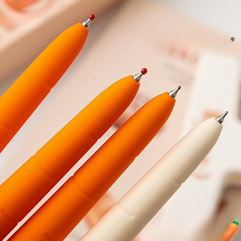 Creative Radish Push Gel Pen Funny Decompression Pen Retractable Tongue Out Refill Pen for Daily School Office Writing