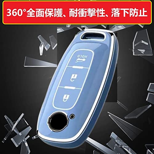 [ZANEKO] New X-Trail Key Case Compatible with Nissan Sakura Aria Key Cover (Silver Black)