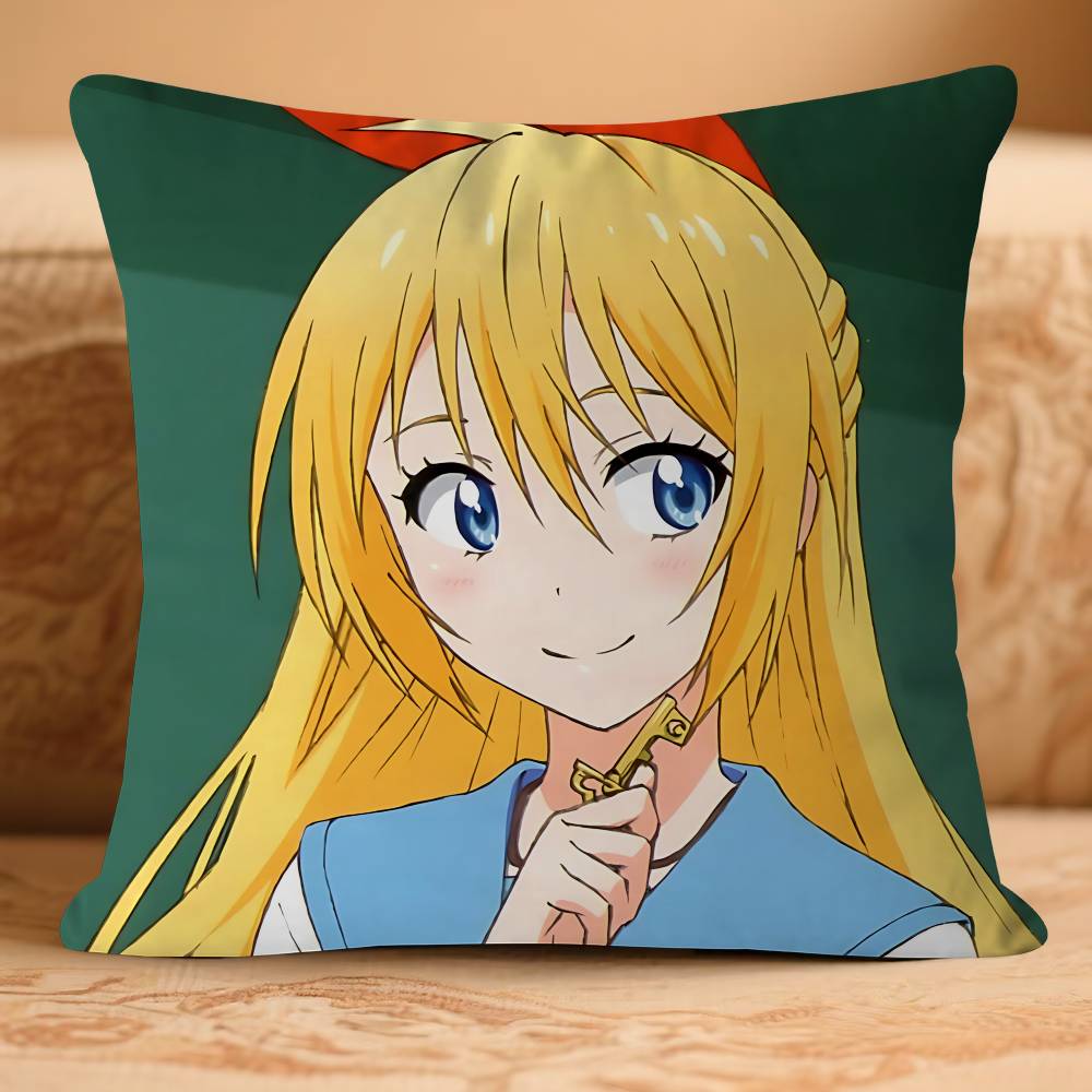 

Аниме Nisekoi-I Наволочка Съемная Моющаяся Наволочка для Подушки – Мягкий Лен для Всех Сезонов 16x16Inch