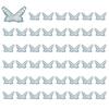 CoCud 50-Pack Mini Resin Butterflies, 0.31 Inch, Resin Dollhouse Accessories, Clear Dark Blue. Uses: Crafts, Nail Art