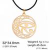 Dawapara Eye of Horus with Ankh Cross Necklace Key of Life Protection Ancient Egypt Jewelry Stainless Steel Necklace