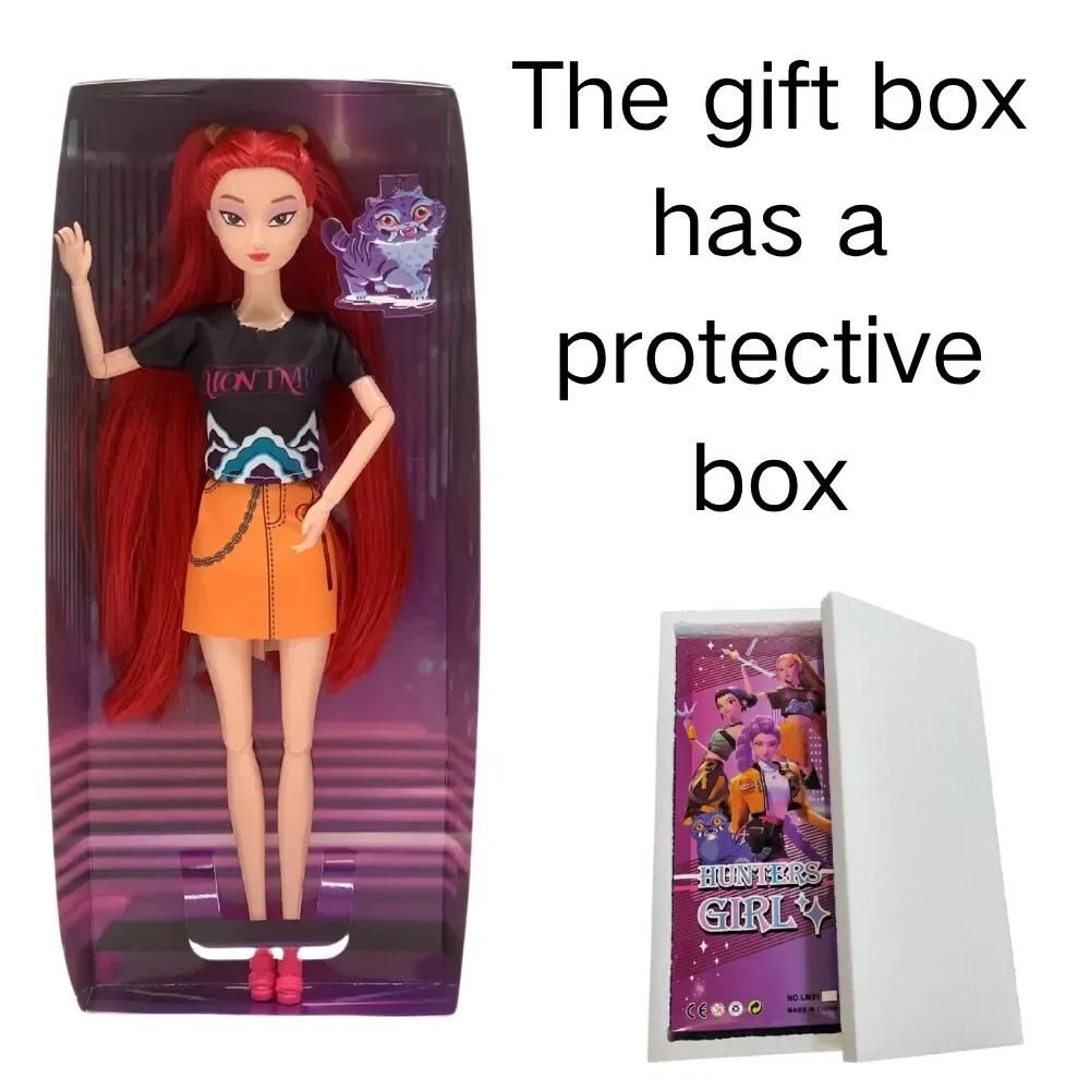 2026 HOT SALE Anime KPop Demon Hunters Doll Vinyl Toy Rumi Mira Zoi Character Vinyl Mask Figurine Birthday Gift Fan Club Gifts