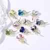 10PCS Crooked Heart Nail Art Charms Translucent Nail Jewelry Manicure Charms  DIY Decoration