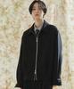 Concent12 Bold Wool Zip-Up Jacket Black