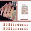 Reusable Blush Nail Art Set: 24 Detachable Wearable Nail Stickers