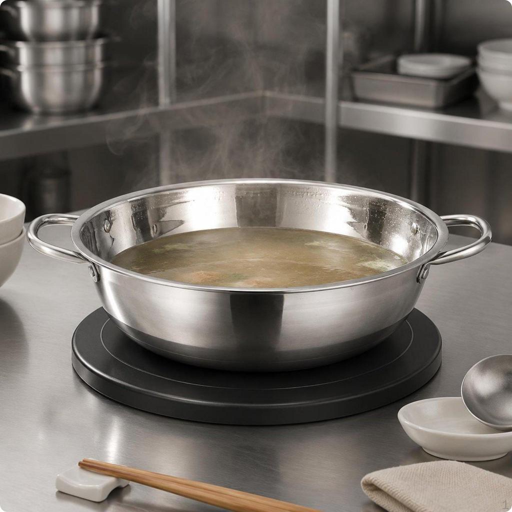 TwoFlavor Pot Thickened Split Large Capacity for Restaurant Owners, Dining Table 28CM