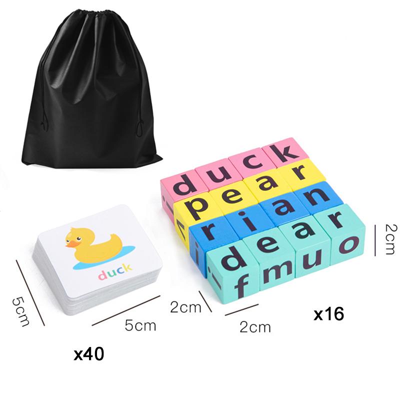 

Montessori Wooden Spell Word Toy Letter Cognitive Challenge Memory Games Early Learning Education Educational Toys For Children