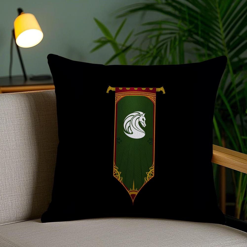 Kingdom Of Rohan Funny Cushion Cover Plush Fabric Soft Double-Sided Printed Invisible Zipper Sofa Pillow Case Home Decor