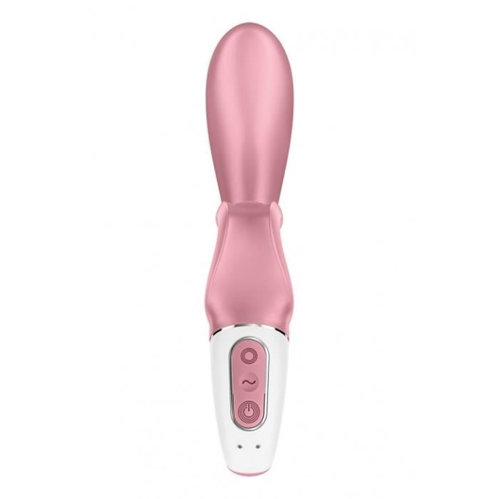 Vibromasseur rabbit - satisfyer - hug me - silicone 100% - flexible - rose