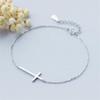 Korean Style Simple Smooth Cross Bracelet for Women