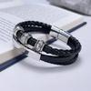 Vintage Stainless Steel Men 'S Multi -Layered Braided Leather Bracelet Alloy Bracelet 