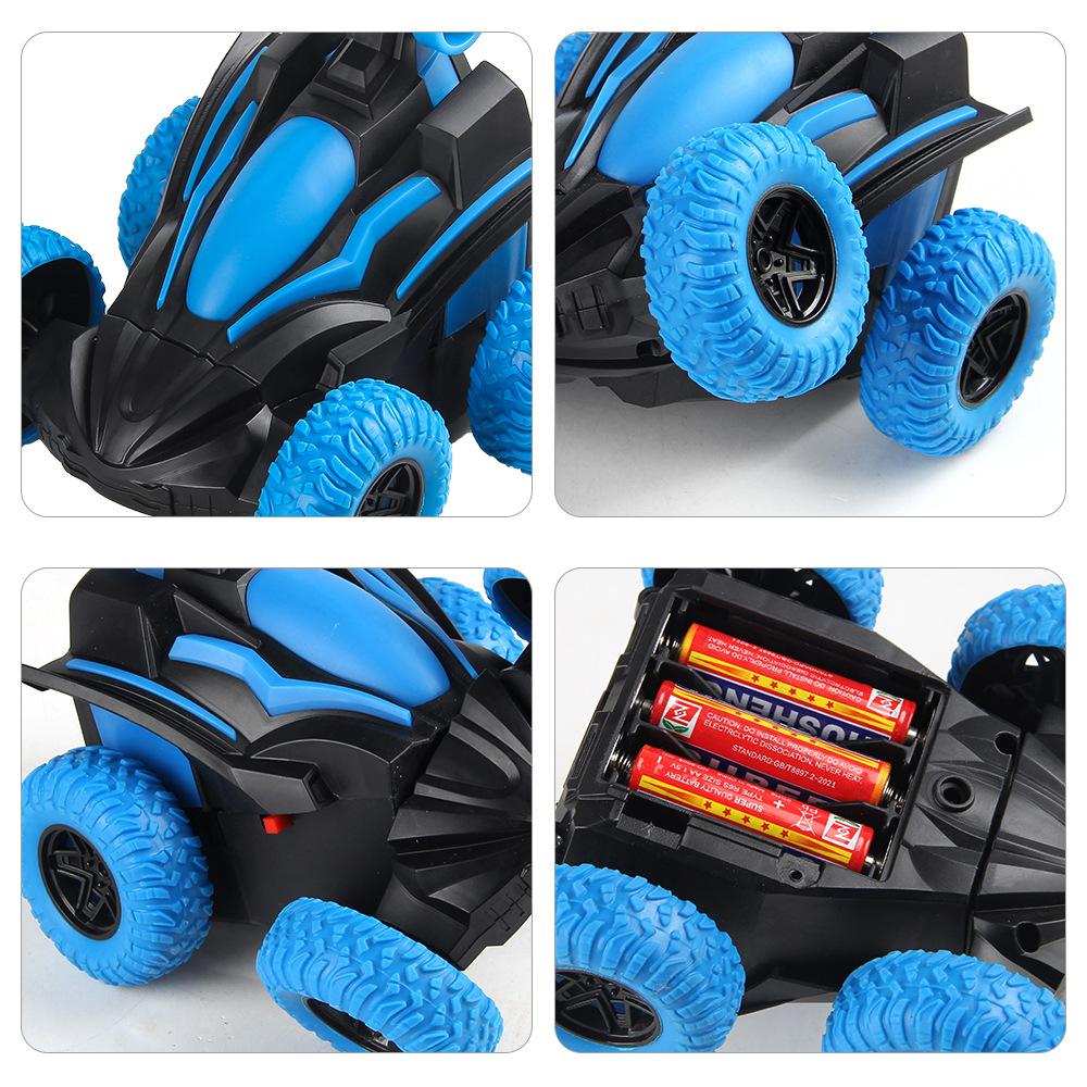 Children'S Gesture Off-Road Vehicle Double-Sided Stunts Four-Wheel Drive High-Speed Drift Car With Lights Stunts Rotating Dumper