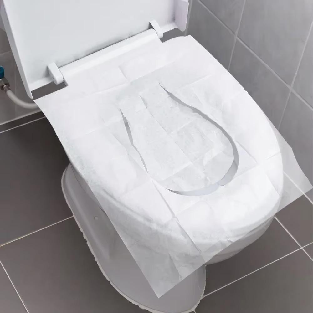 200pcs Universal Disposable Toilet Seat Cover Soluble Water Toilet Paper Pad  Travel