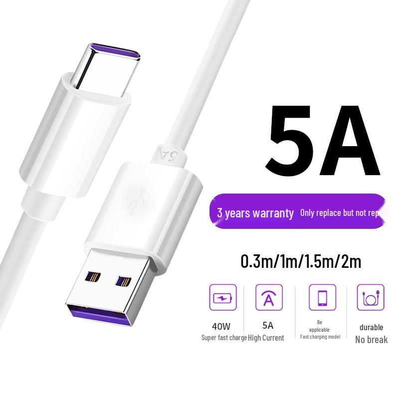 Super Fast Charging Type-C Cable for Huawei/Xiaomi 5A