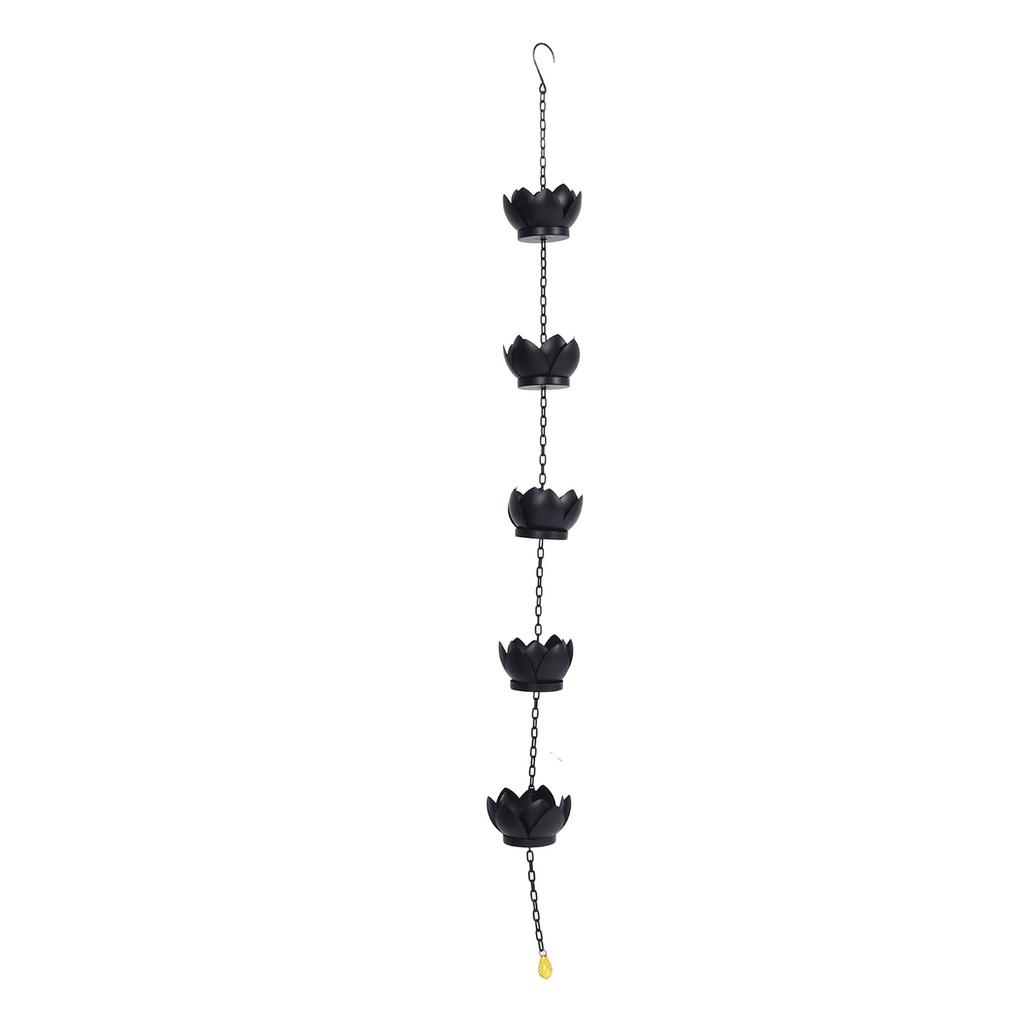 Hanging Rain Chain Metal Handmade Weatherproof Gutter Chain for Gardens Porches Gazebos Decks