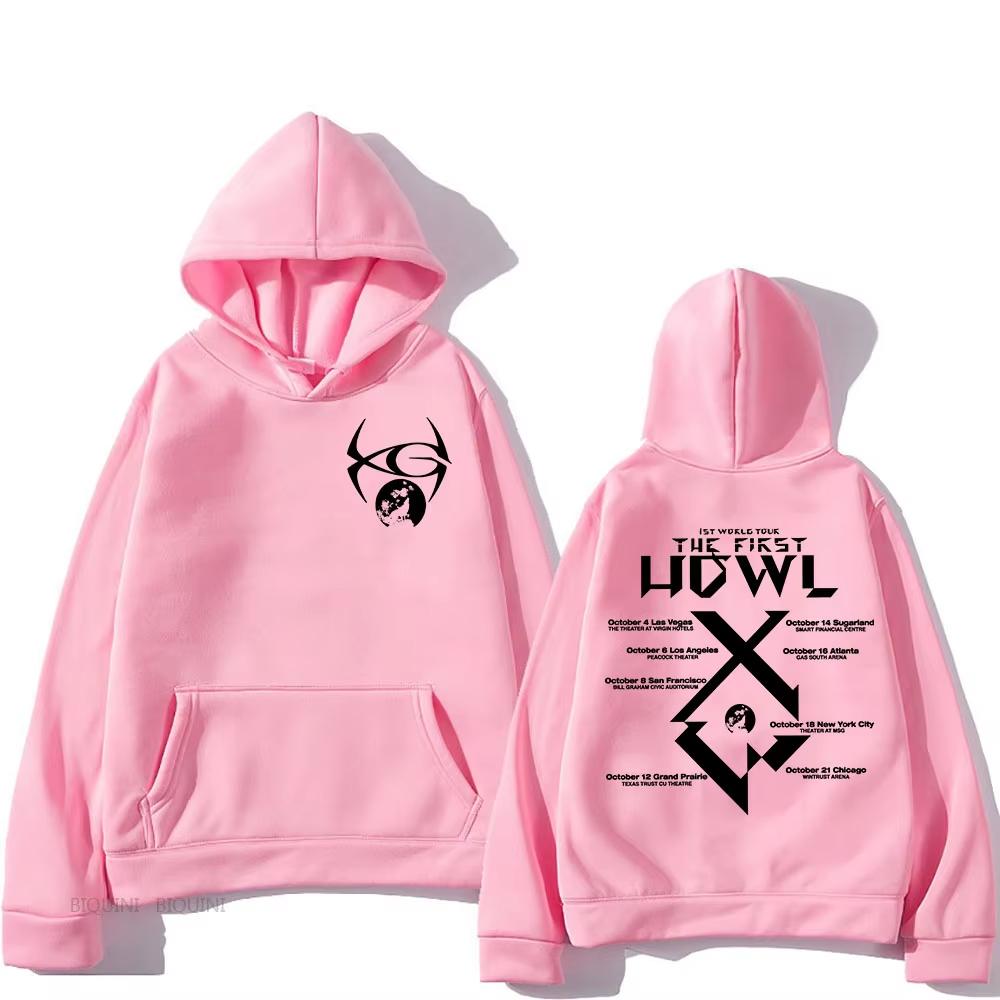 The First World Tour XG Band Graphic Hoodie Woke Up 2024 Album Print Sweatshirt Men Women Fan Casual Oversized Pullover Streetwear Tops