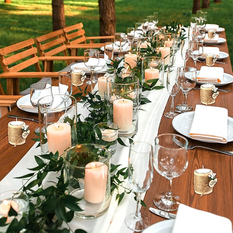 1 Stück Natürlich Romantische Warme Textur Atmosphäre Kerzenständer Wohnzimmer Holz Schlafzimmer Kerzenhalter Hochzeitsdekoration