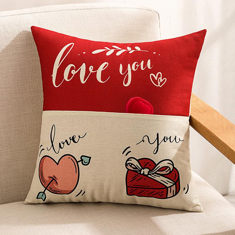 Neuer Taschenkissenbezug Vater und Mutter Buchstabenaufdruck Outdoor Wasserdicht Wohnzimmer Sofa Aufbewahrung Kissenbezug