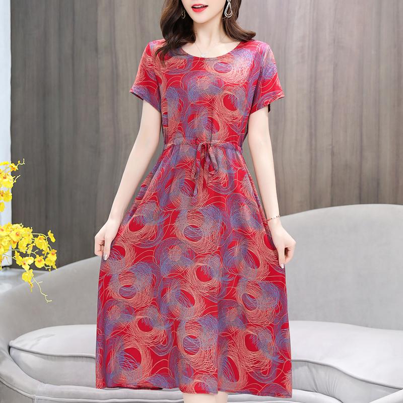

Повседневные женские платья летняя винтажная одежда облегающее платье больших размеров с коротким рукавом элегантное длинное платье XL