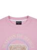 LA MAISON STUDIO Women'S Crop Bearfriends Embossed Embroidery Sweatshirt Pink (Fcb3Ts355W)