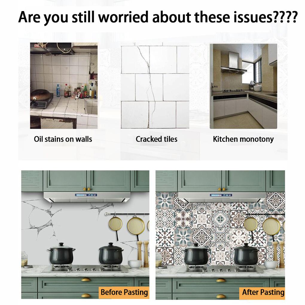 10 Stück PVC Wasserdichte Fliesenaufkleber für Küche und Bad Selbstklebende Wandfliesen 24 STÜCK