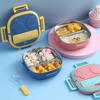 304 Stainless Steel Compartment Lunch Box 2/3 Compartments Food Container  For Camping