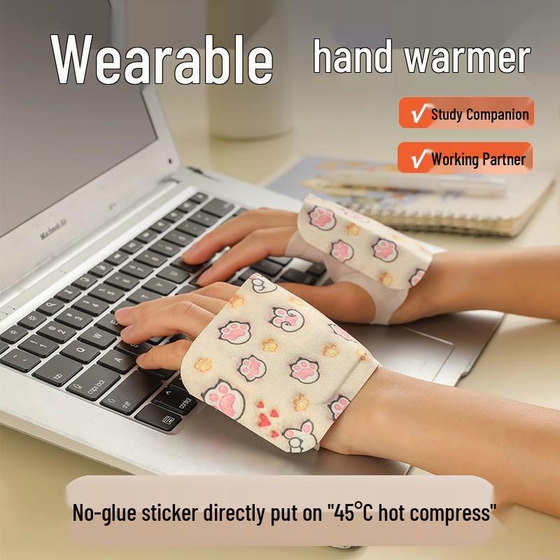 4 páry samonahřívacích nálepek na ohřívání rukou - Roztomilé a ideální pro žáky základních škol