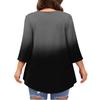 Women's Fashion Casual Round  Neck 3/4 Sleeve Oversized Top