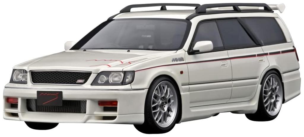 Buy Ignition Model Nissan STAGEA 260RS Pearl White Finished