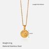 Square Fashion Pendant High Temperature Electroplated Fade Resistant Titanium Steel Necklace