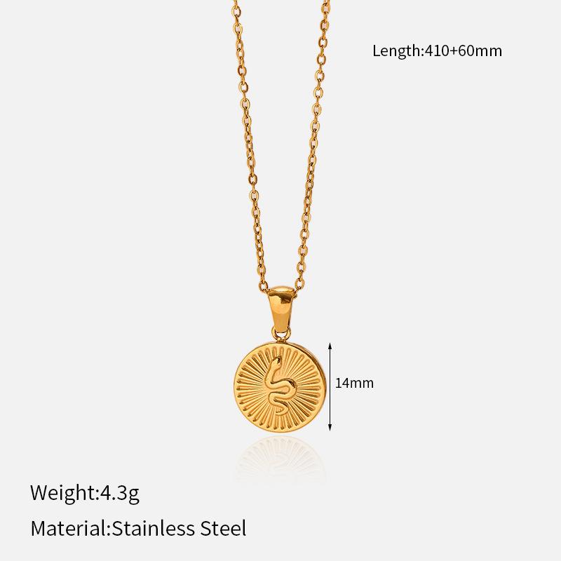 

Square Fashion Pendant Titanium Steel Necklace High Temperature Electroplated Fade Resistant Durable Jewelry Gift