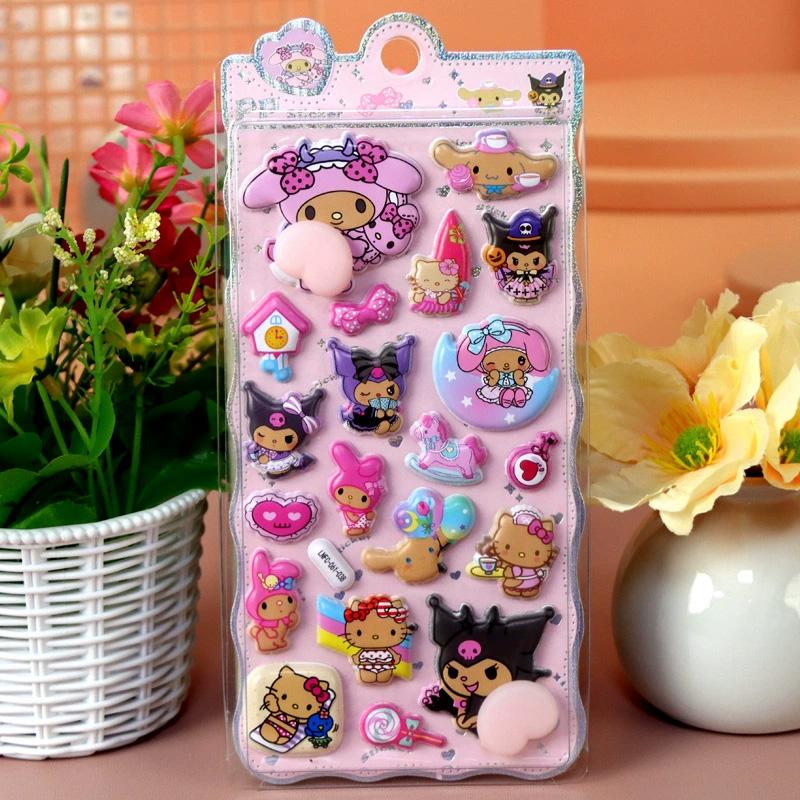 Kuromi My Melody 3D Stickers Set Cute Cartoon Puffy Stickers For Journals Kids Crafts | Perfect Gift For Fans