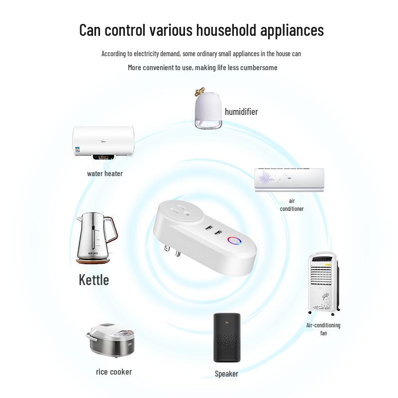Smart WiFi Socket: USB, US/UK/EU/BR/IL/IT Compatibility