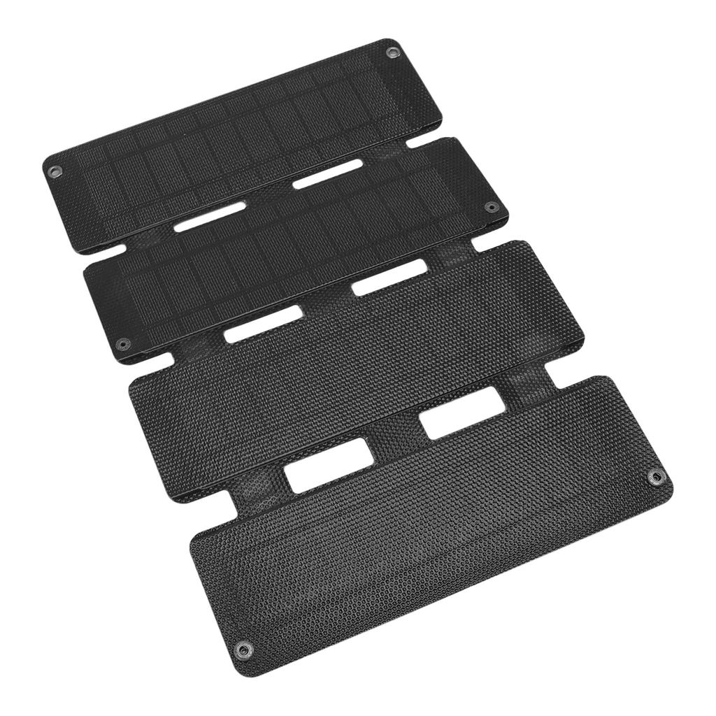 13W 5V ETFE Foldable Solar Panel Charger Dual USB Output Phone Power Bank Solar Charging Pack 4 Fold Black