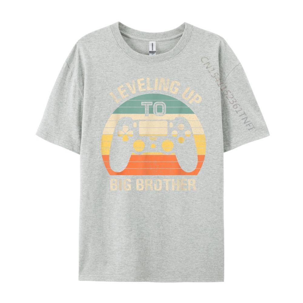 Leveling up to Big Brother 2025 funny gamer vintage kids men Funny T Shirts Men Couples Cotton T Shirt Men Tops  Tees
