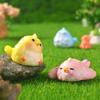 6Pcs Cartoon Parrot Statue DIY Crafts Car Ornament Miniature Bird Figurines Dollhouse Decoration Resin Mini Animals Figurine