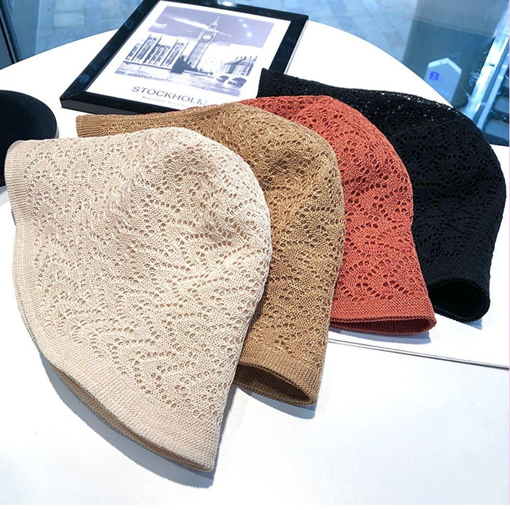 New Fashion Women Girls Bucket Hats Double-sided Fisherman Hats Panama Hat Breathable Foldable Cap Outdoor Sunscreen Bucket Hat