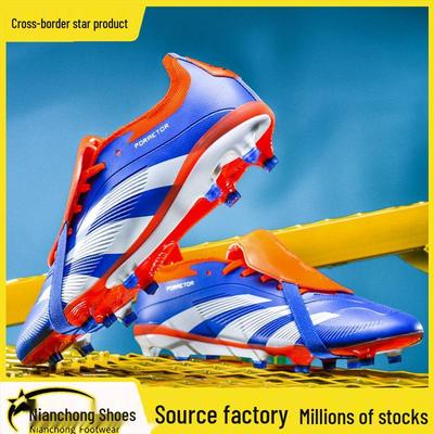 Zapatillas de Fútbol para Hombre para Exterior - Edición Messi Ronaldo con Tacos Largos para Césped Artificial