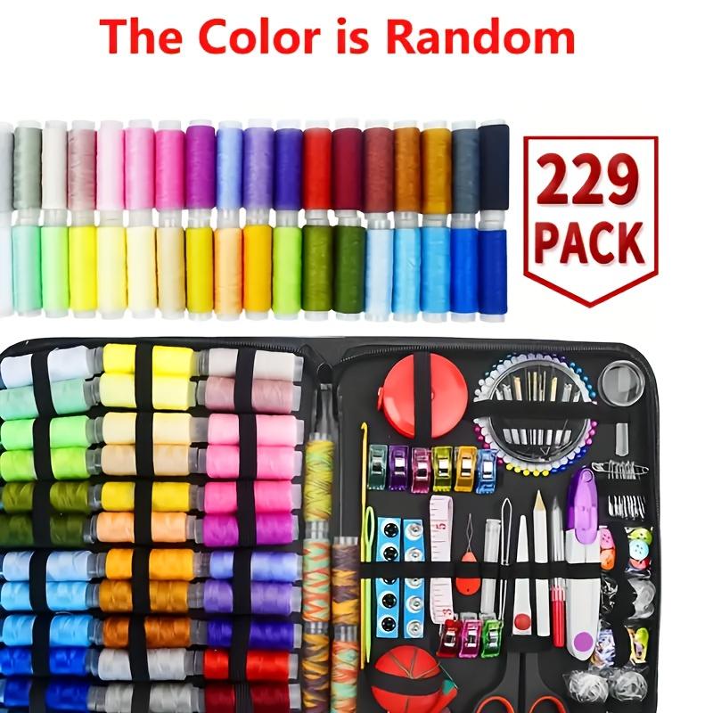 

[Полный швейный набор] Полный швейный набор из 229 предметов - Включает нитки, иглы, ножницы, сантиметровую ленту и многое другое - Идеально подходит для путешествий и домашнего использования 229pcs